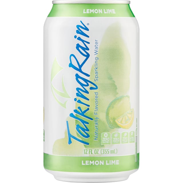 Talking Rain Sparkling Water, Lemon Lime, 24-Pack/12 oz
