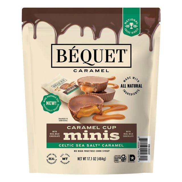 Béquet Celtic Sea Salt Caramel Cup Minis, 17.1 oz