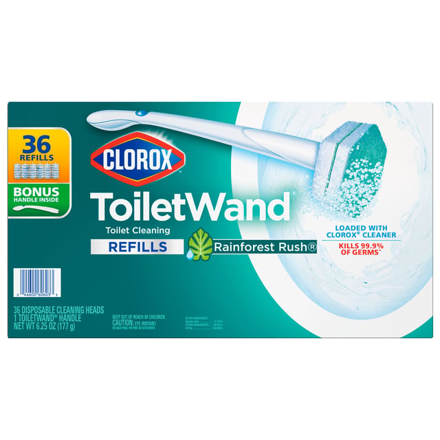 Clorox ToiletWand Disposable Toilet Cleaning System, 36 Count with 1 Wand