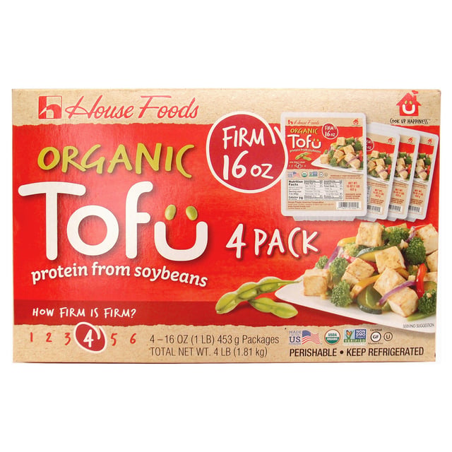 House Foods Organic Firm Tofu, 4 Count, 16 oz Each