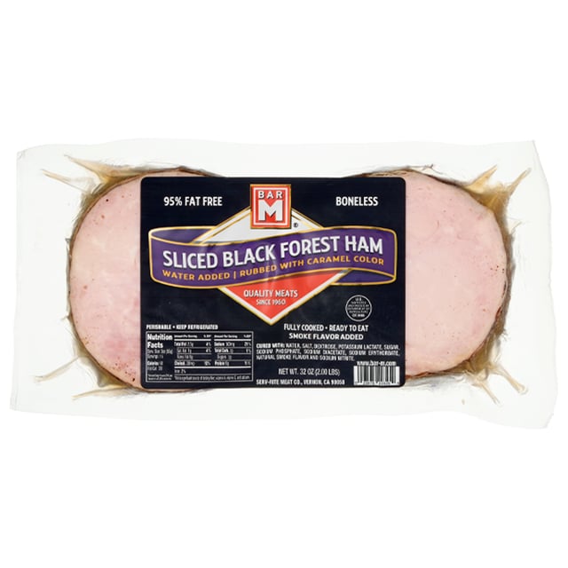 Bar M Black Forest Sliced Ham, 2 lbs