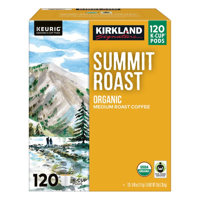 Kirkland Signature Summit Roast 120 CT Organic K-Cup Pods