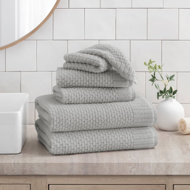 Welspun 6-Piece Towel Set, Assorted Colors