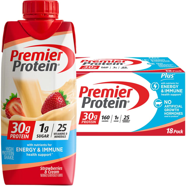 Premier Protein Shake Strawberries & Cream 11 fl oz, 18 Pack