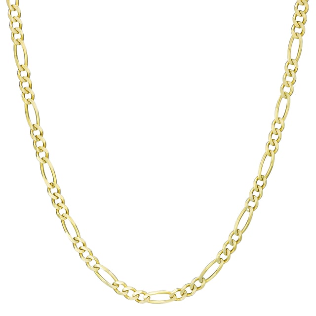 14KT Yellow Gold Figaro Necklace 18" Made in Italy