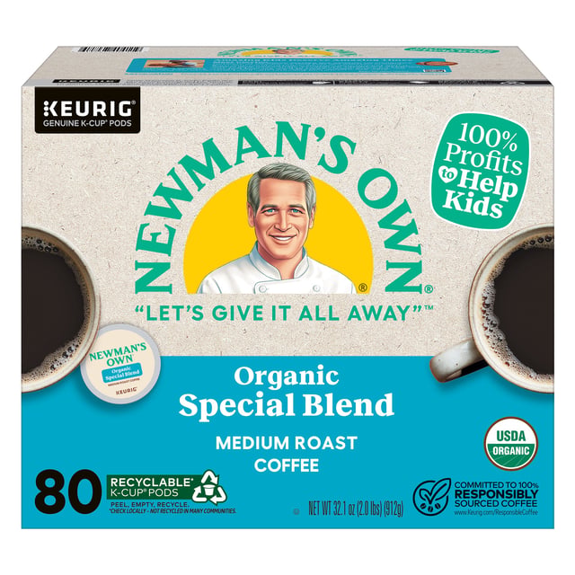 Newman's Own Organics Special Blend Medium Roast Organic 80 Count K-Cup Pods