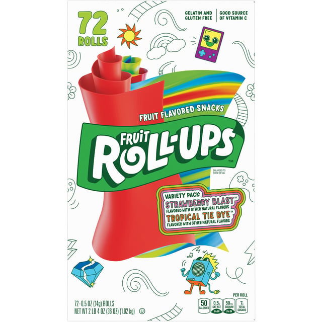 General Mills Fruit Roll-Ups Variety Pack 72 ct/0.5 oz (2.34 lbs)