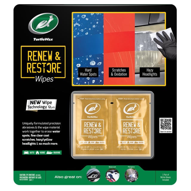 Turtle Wax Renew & Restore Wipes 12-Pack