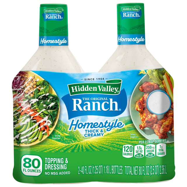 Hidden Valley Homestyle Ranch 2/40 Ounce Bottles