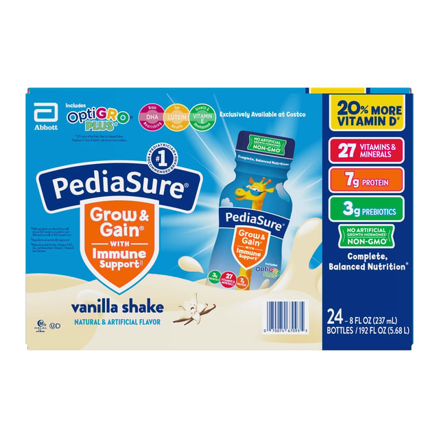 PediaSure OptiGRO Vanilla Kids Shake, 24 Count / 8 FL OZ