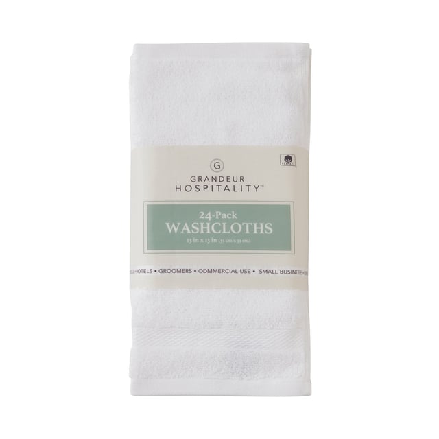 Grandeur Hospitality Washcloth 24 Pack 13in x 13in