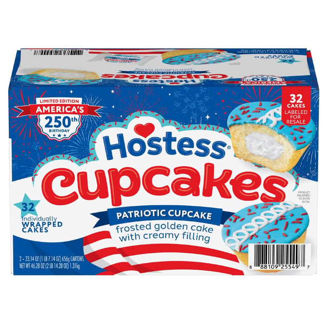 Hostess Patriotic Cupcakes, 32 Count, 46.28 oz