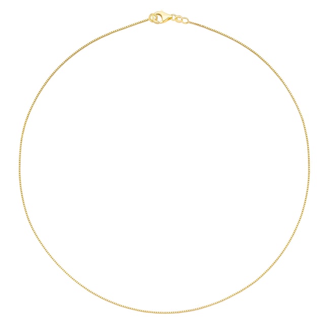 14kt Yellow Gold 18" Box Chain Made in Italy