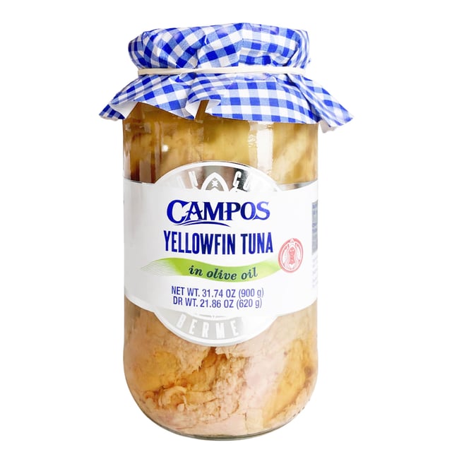 Campos Yellowfin Tuna in Olive Oil, 32.8 oz (900g Jar)