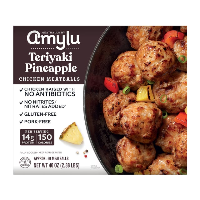 Amylu ABF Chicken Teriyaki Meatballs 46 oz (2.875 lbs)