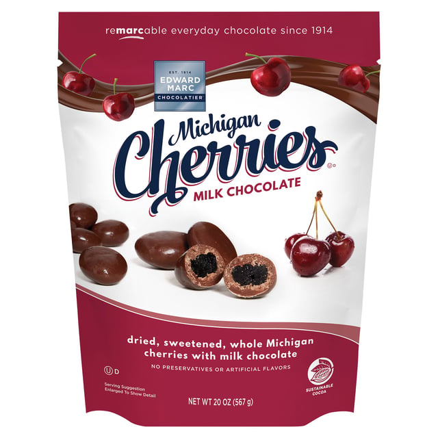 Edward Marc Milk Chocolate Cherries 20 Ounce Bag
