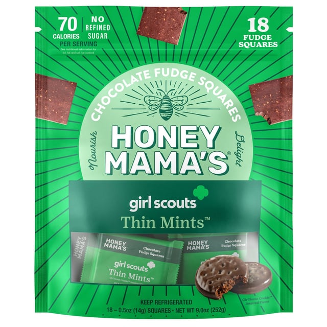 Honey Mama's Girl Scout Thin Mints Chocolate Fudge Squares 18/0.5 oz