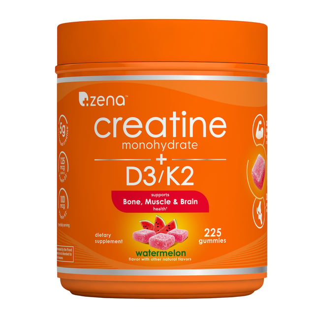 Zena D3/K2 + Creatine Gummies, 225 Count