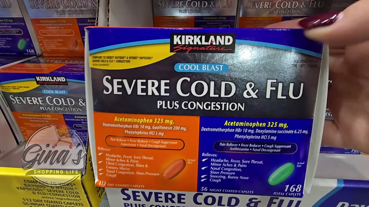 Kirkland Signature Severe Cold & Flu Day/Night 168 Caplets