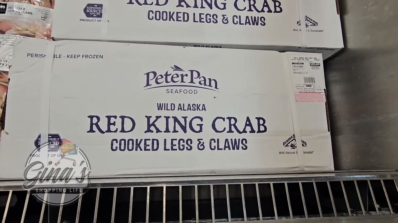 Wild Cooked Red King Crab Legs and Claws 14-17 5 lb Box
