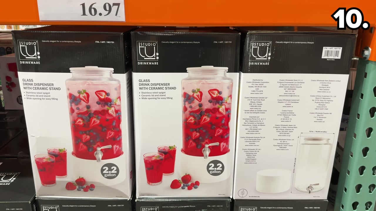 Denmark Drink Dispenser with Ceramic Stand