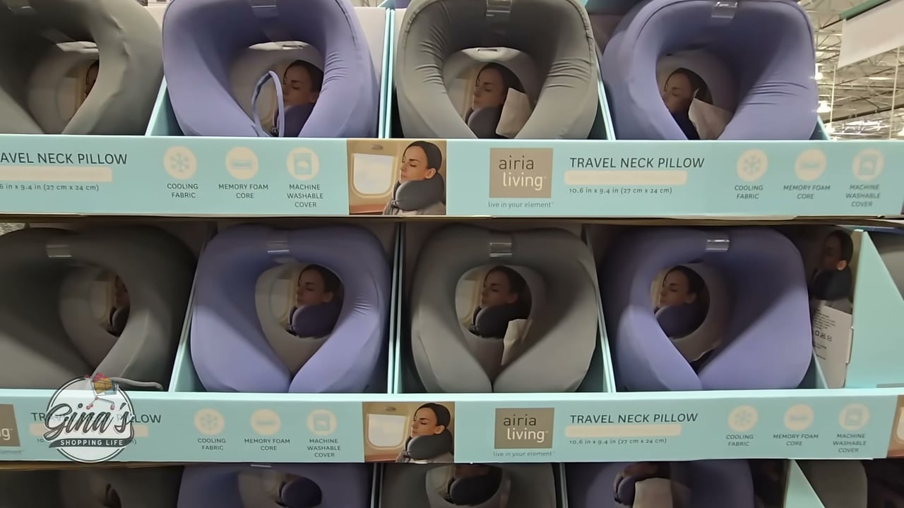 Airia Living Cooling Memory Foam Travel Pillow