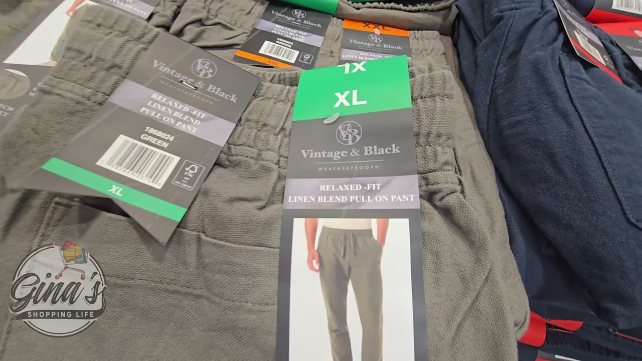 Vintage & Black Men's Linen Pull-On Pant