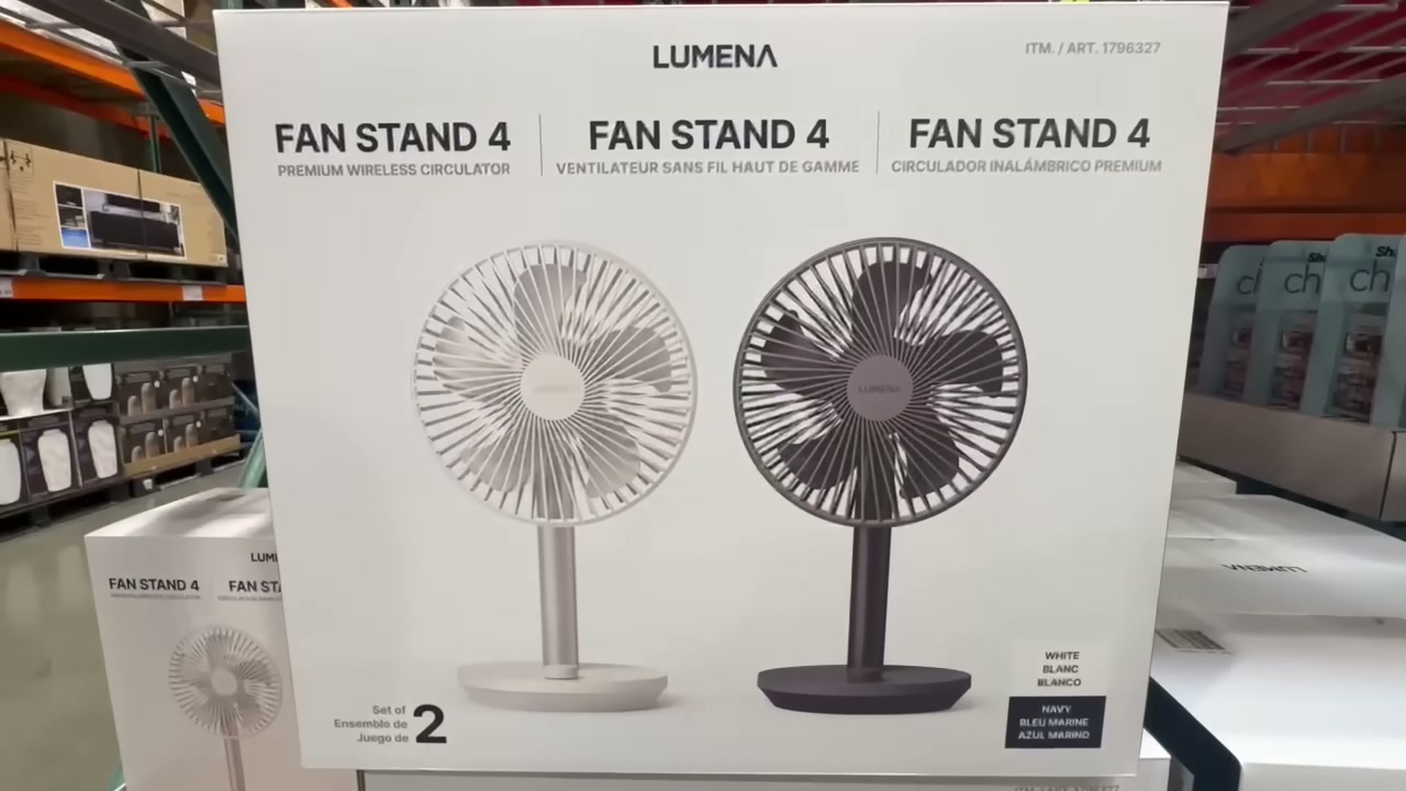 Lumena Rechargeable Tabletop Fan, 2-Pack