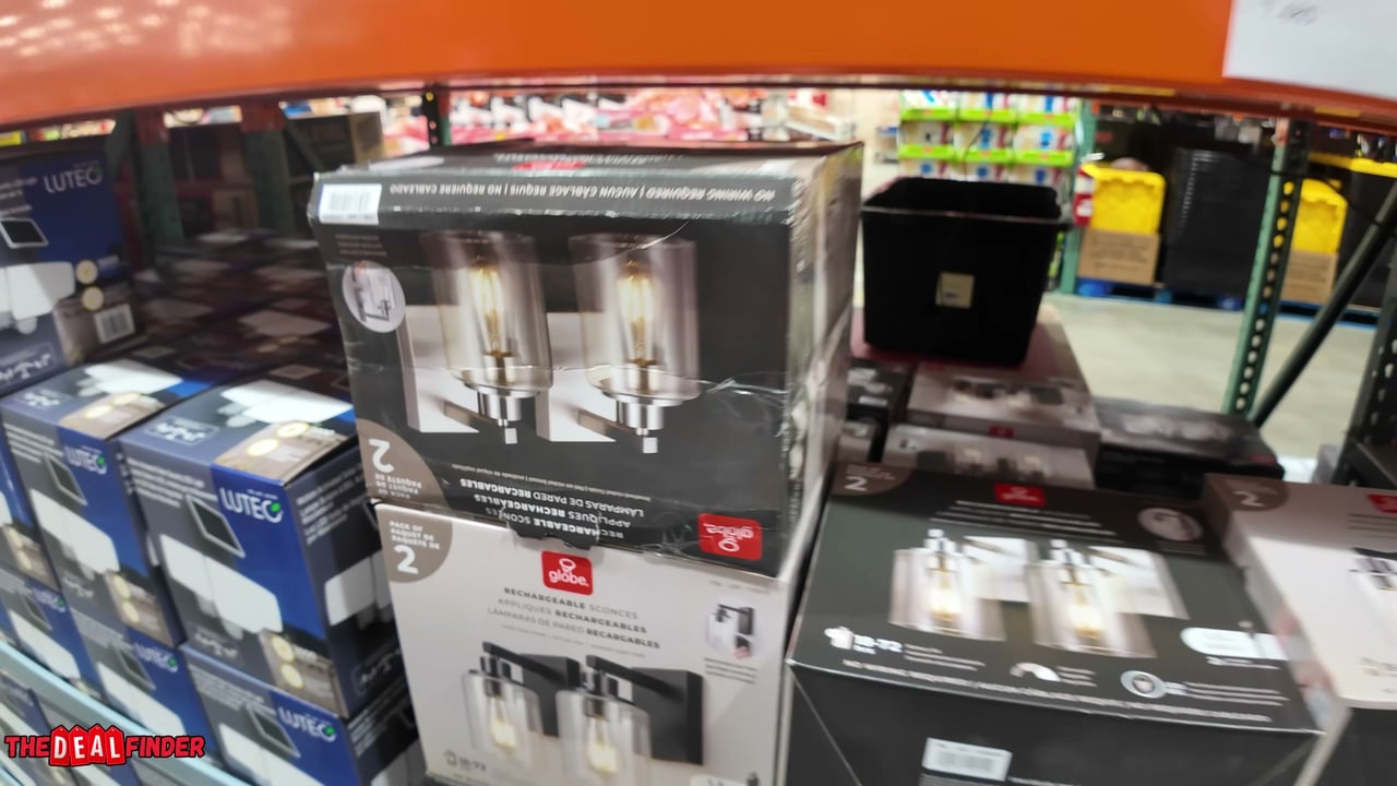 Globe Electric LED Rechargeable Glass Wall Sconce 2-Pack