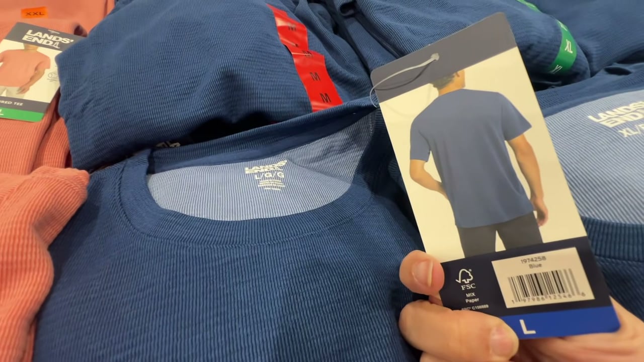 Lands' End Men's Textured Short Sleeve Tee