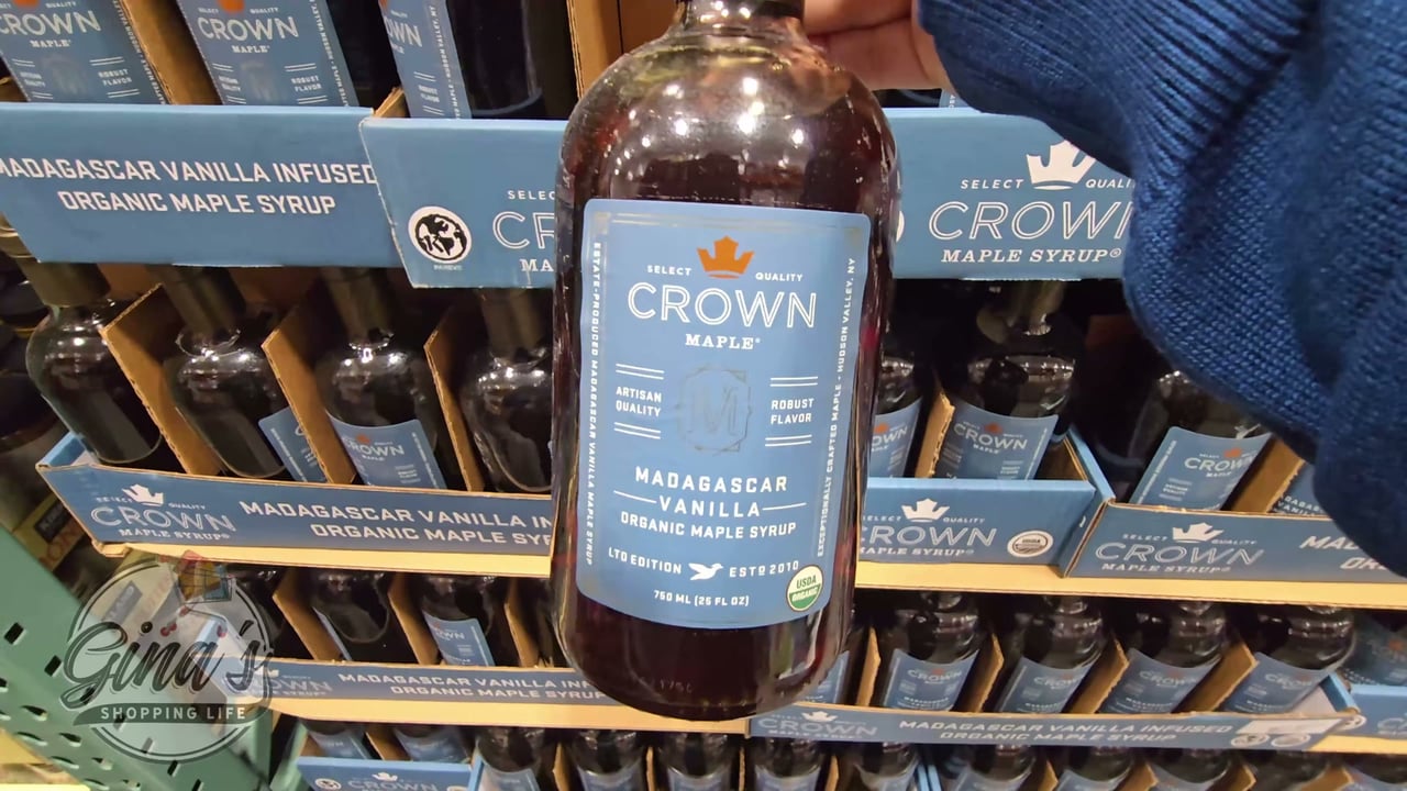Crown Maple Organic Madagascar Vanilla Infused Maple Syrup 25 Ounce Bottle