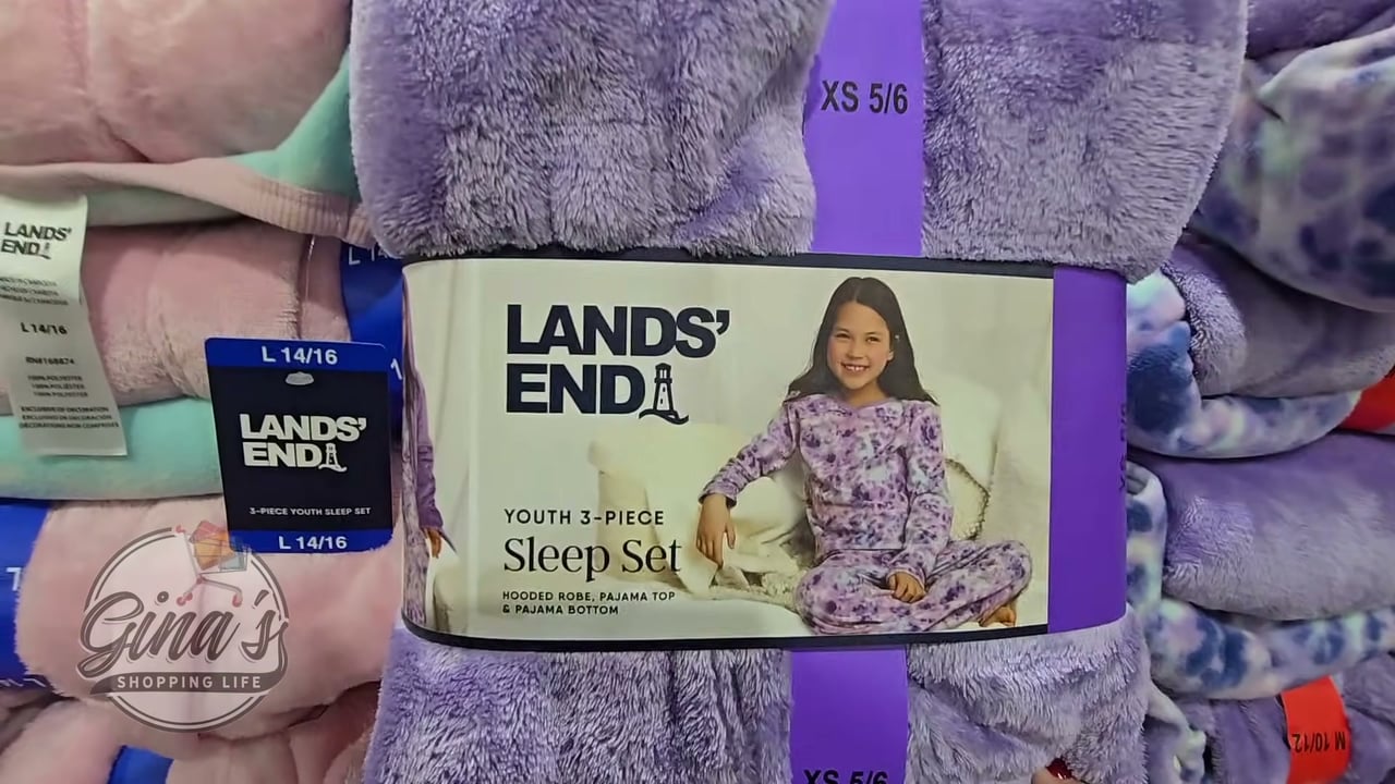 Lands' End Youth 2-Piece Pajama + Robe Set