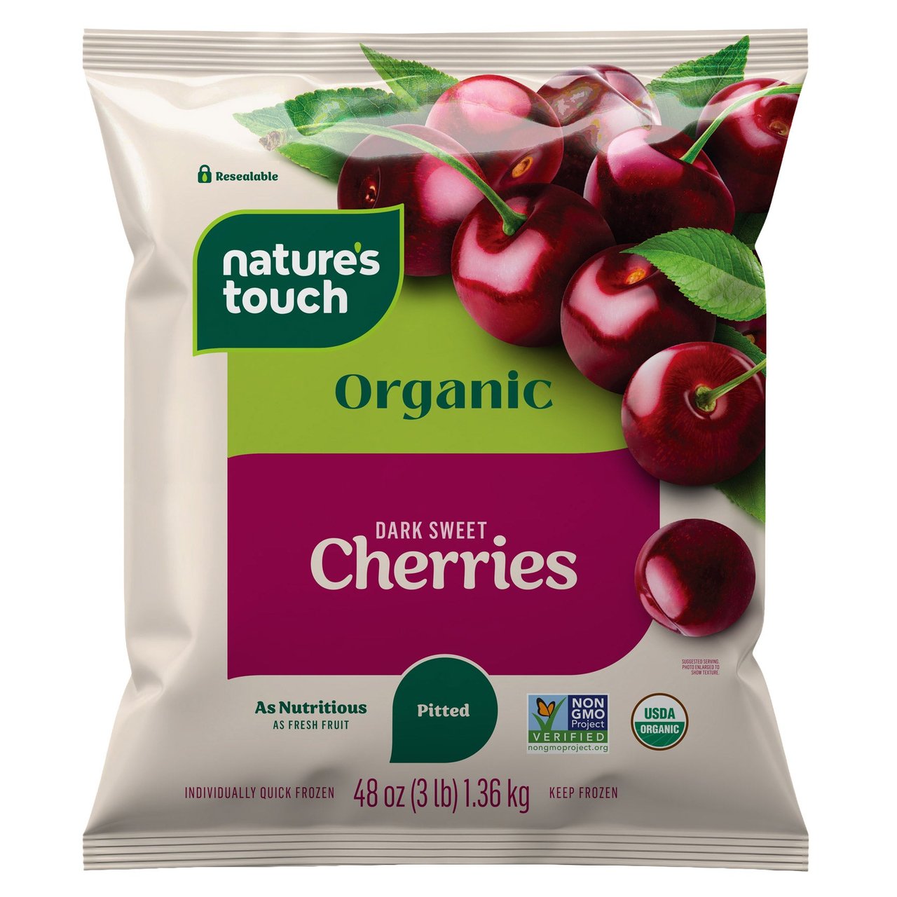 Nature's Touch Organic Dark Sweet Cherries, 3 Pounds - Image 1