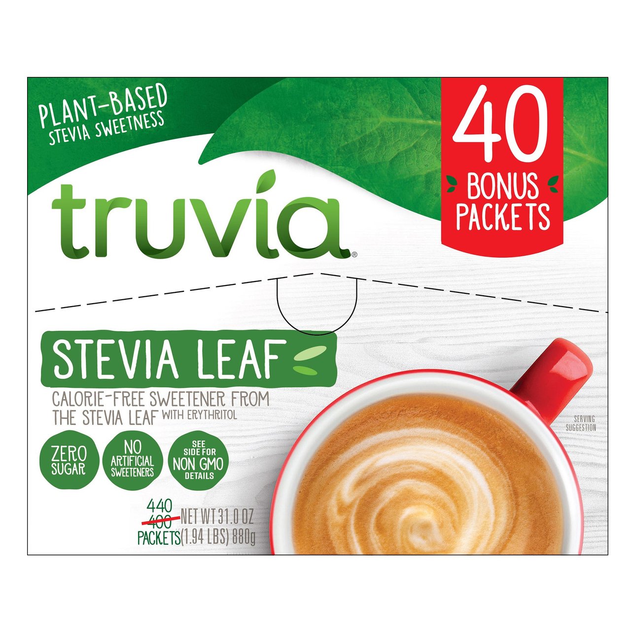 Truvia Sweetener Packets 440 Count - Image 1