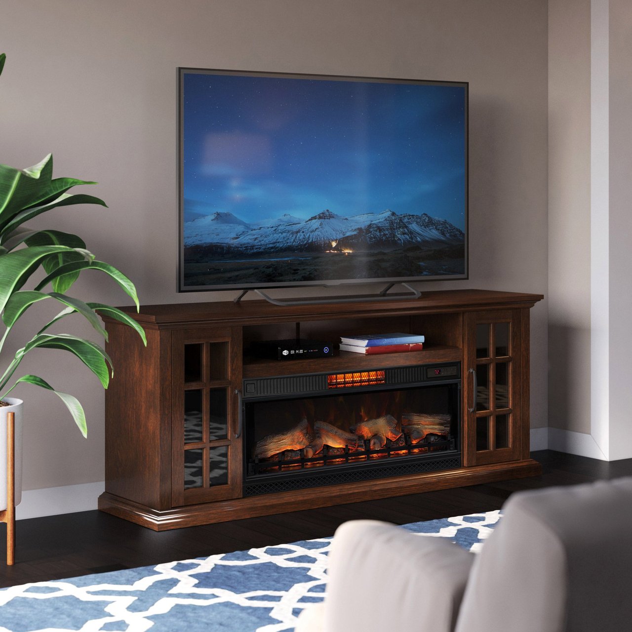 Tresanti Mayson 74" Fireplace Console - Image 1