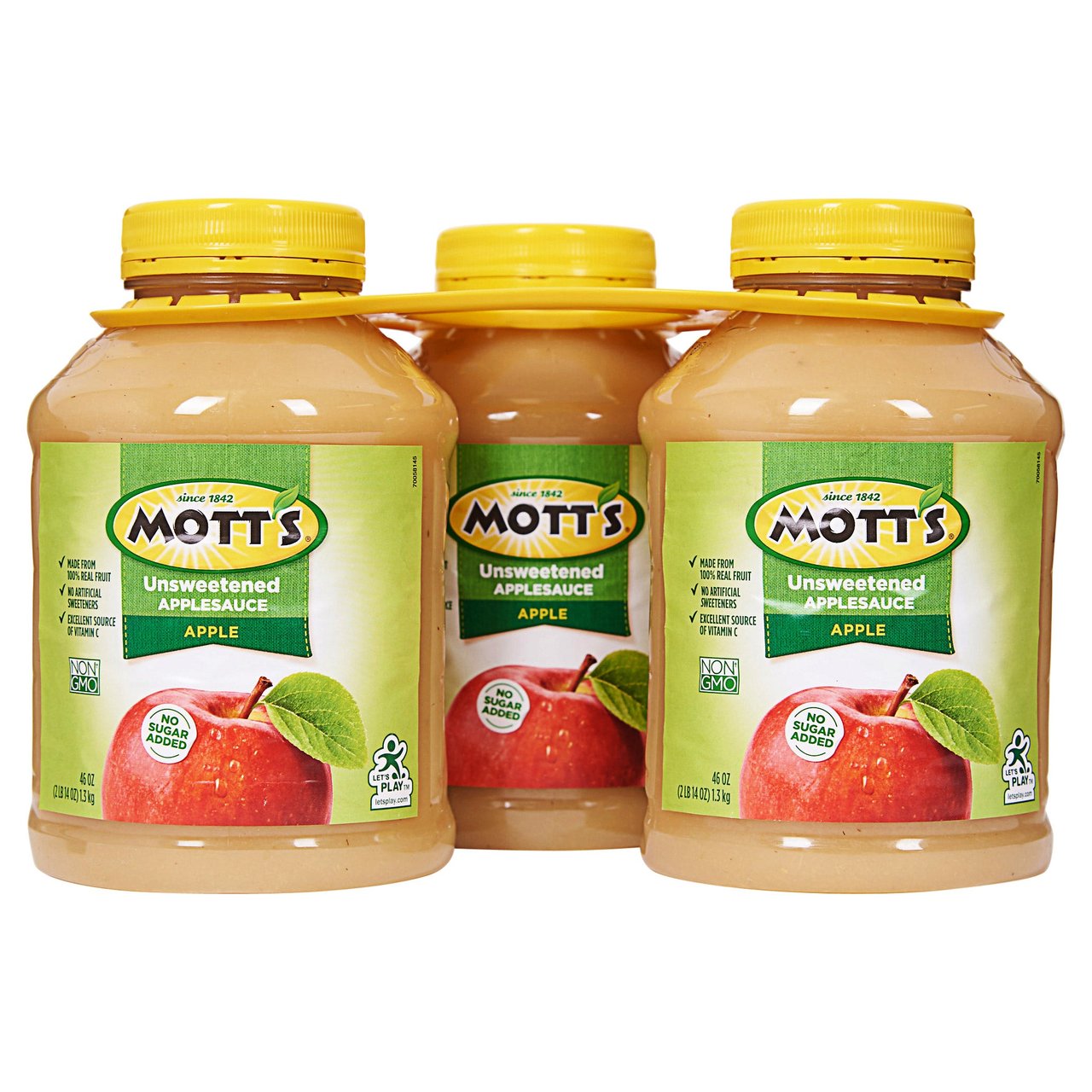 Mott's Natural Apple Sauce, 3 x 46 oz (8.625 lbs) - Image 1