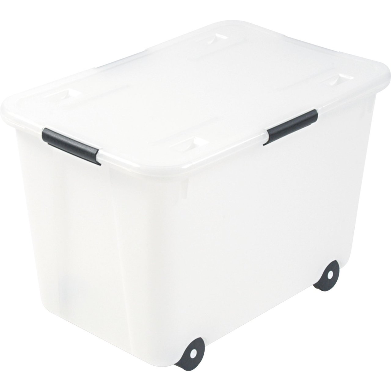 Advantus Rolling Storage Box, 15 Gallon, Clear (AVT34009) - Image 1