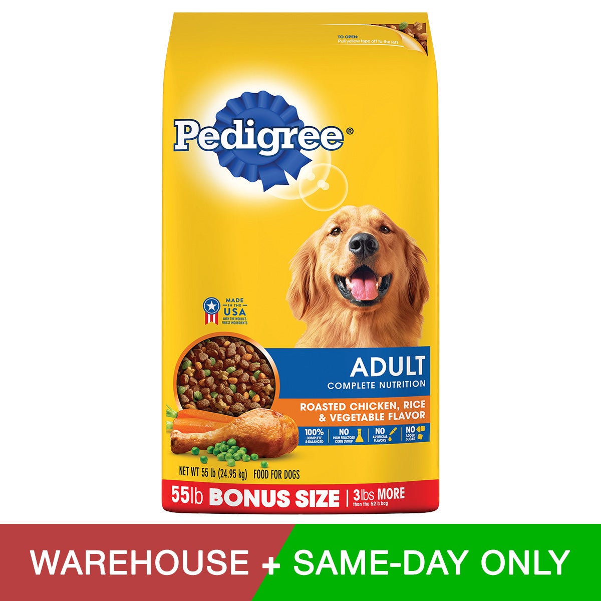 Pedigree Adult Complete Nutrition Dog Food 55 lb - Image 1