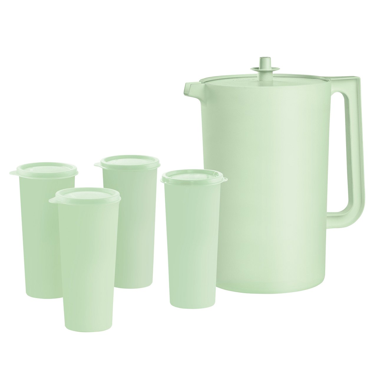 Tupperware Heritage Collection 1 Gallon Pitcher with 4 Tumblers