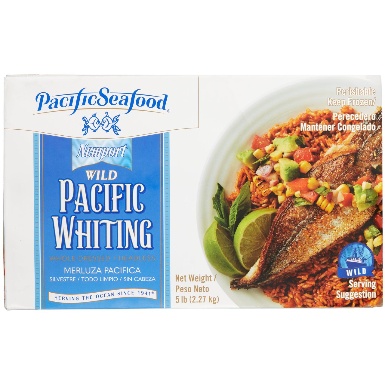 Pacific Seafood Dressed Whiting 5-12 CT / 5 lbs - Image 1