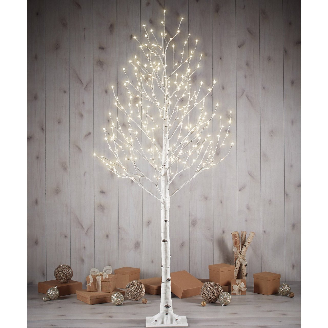 7 ft. LED Twinkling Birch Tree