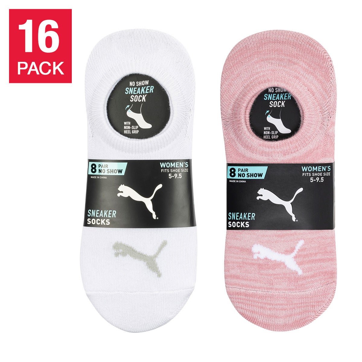 Puma Women's No Show Sneaker Socks, 8 Pack - Image 1