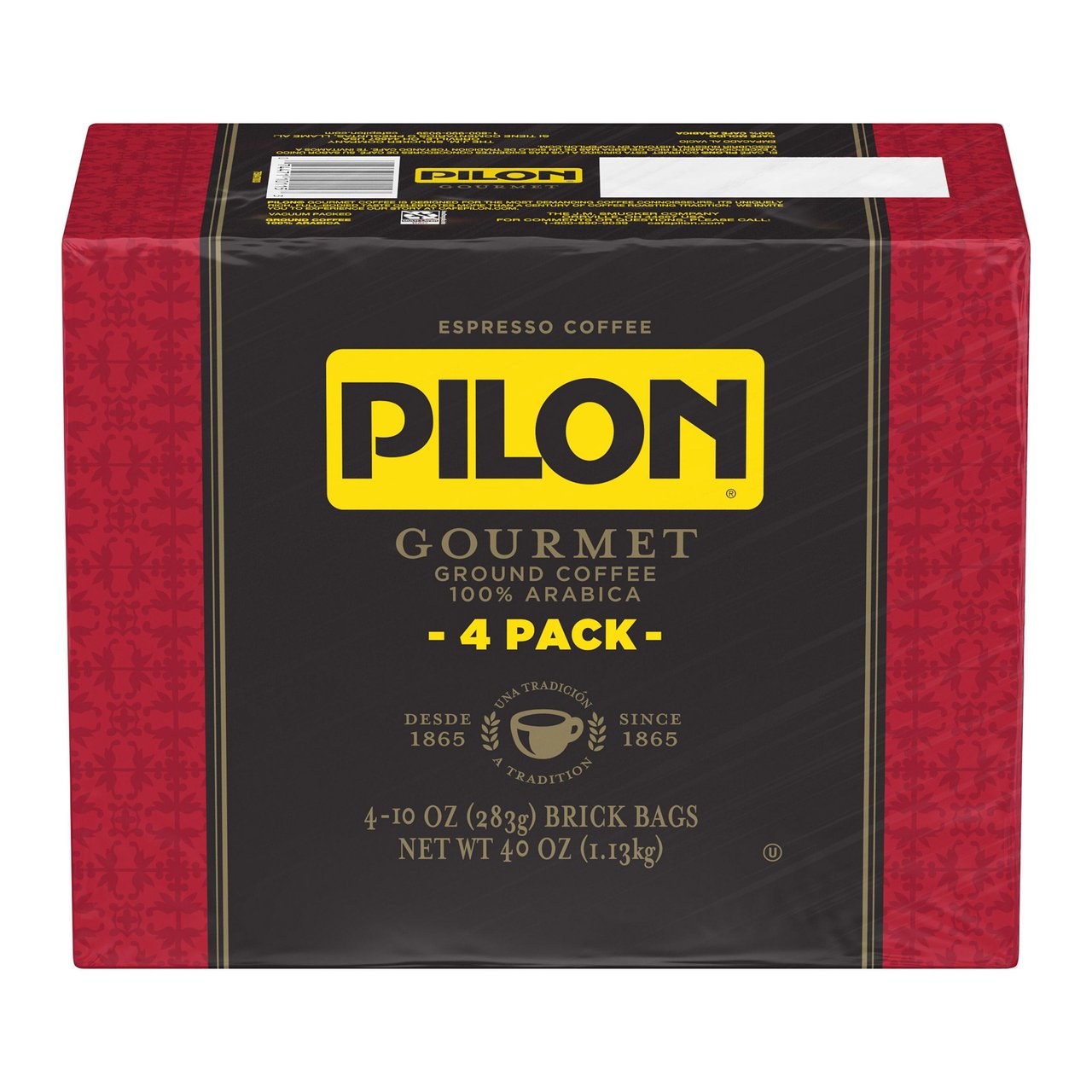 Café Pilon Gourmet Espresso Coffee, 4 × 10 oz - Image 1