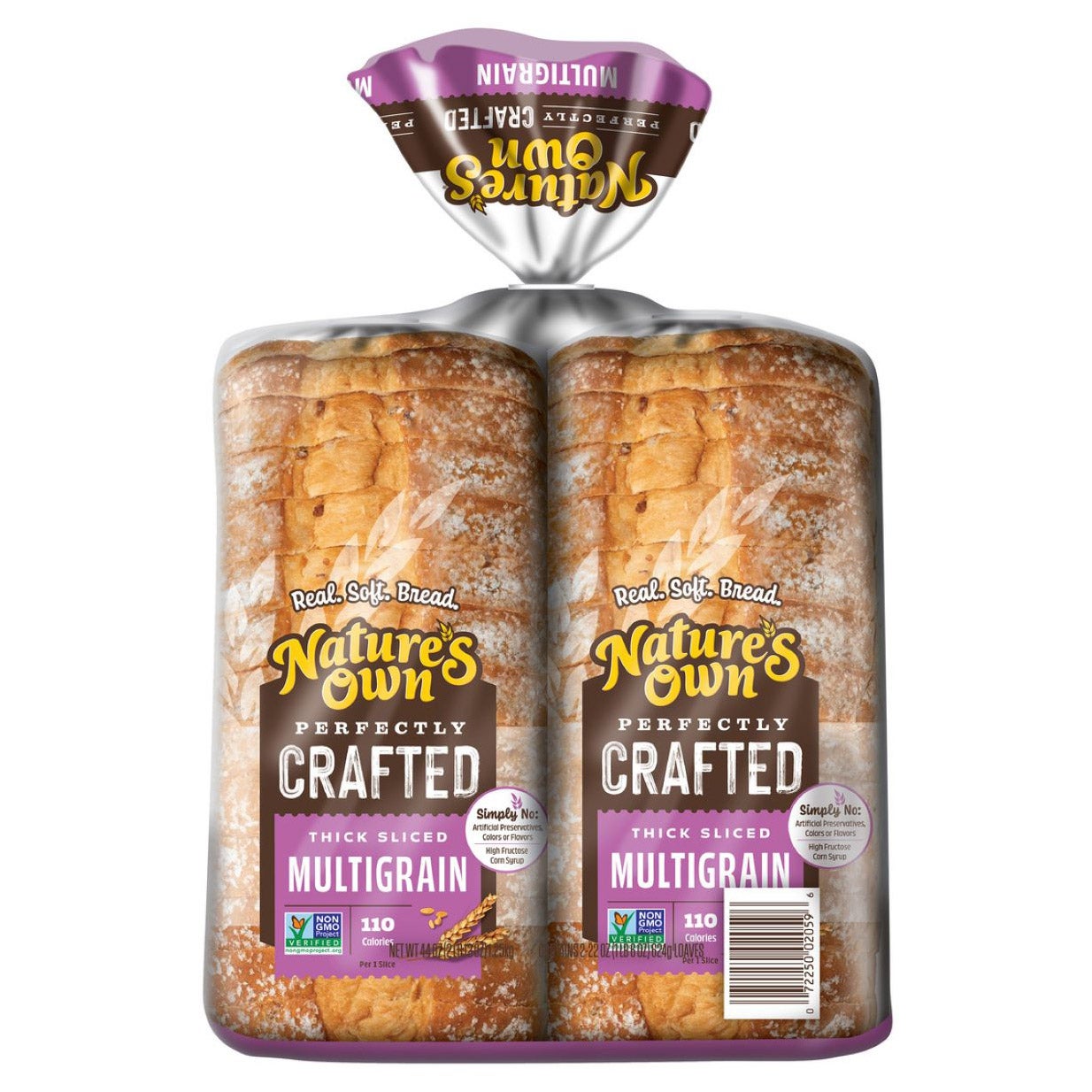 Nature's Own Perfectly Crafted Multigrain Bread, 2-Pack 22 oz Loaves - Image 1
