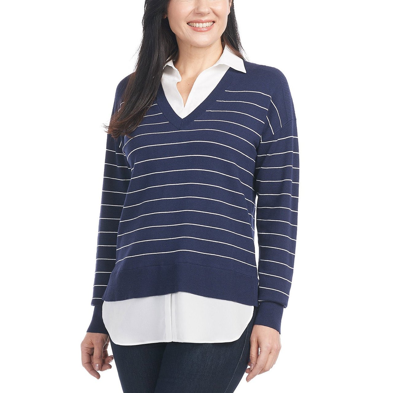 Hilary Radley Women's Sweater with Collar - Image 1