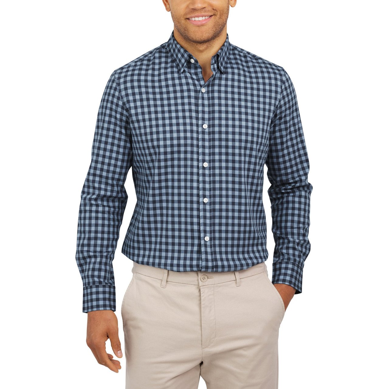 Lands' End Men's Long Sleeve Button-Up Shirt - Image 1