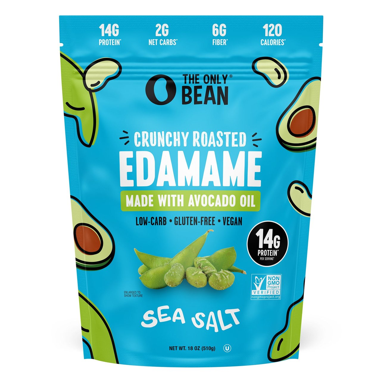 The Only Bean Sea Salt Edamame Beans 18 Ounces - Image 1
