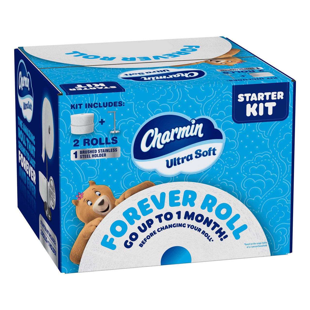 Charmin ForeverRoll Starter Kit, 2 Rolls / 3400 Sheets - Image 1