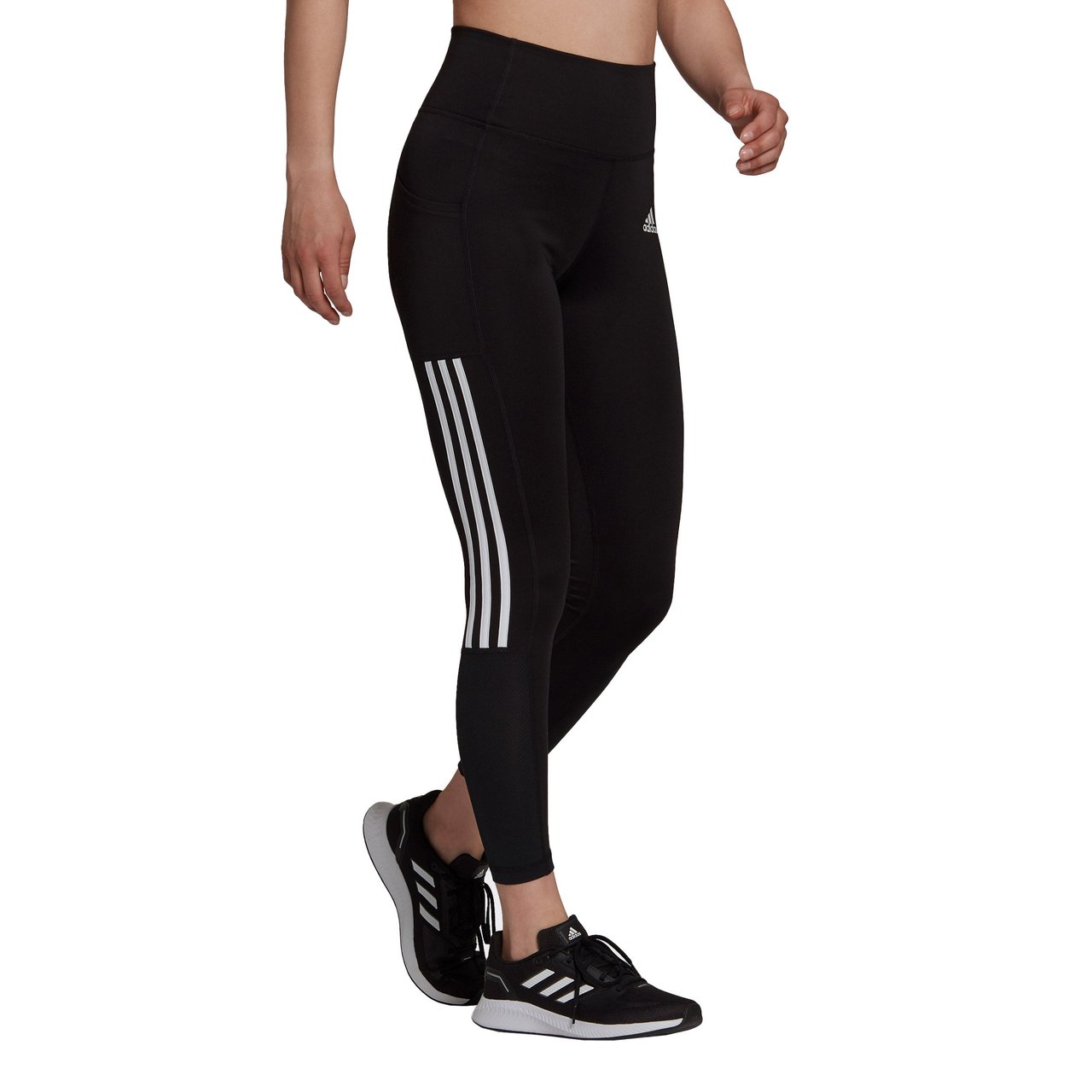 Adidas Ladies 3-Stripe High-Rise Tight - Image 1