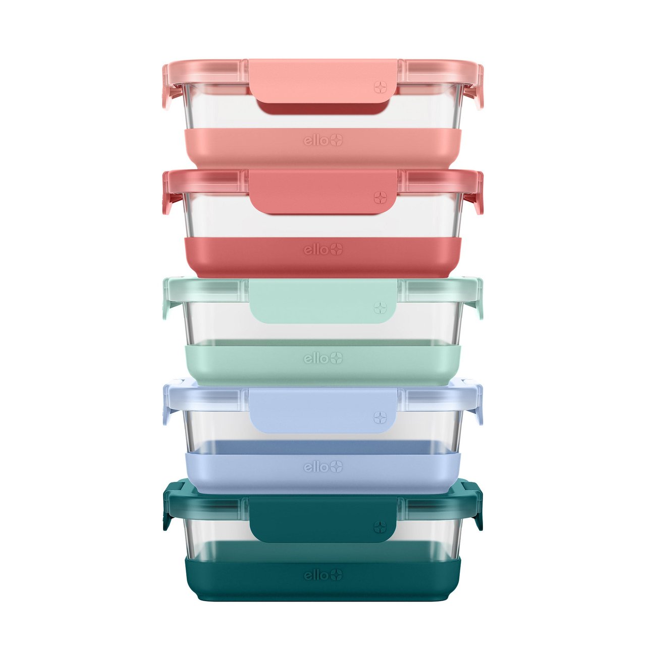 Ello Duraglass 10-Piece Glass Meal Prep Containers - Image 1